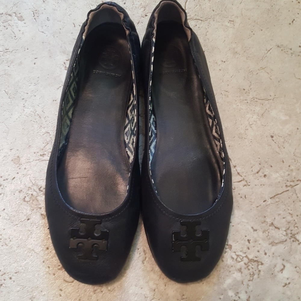 navy tory burch flats